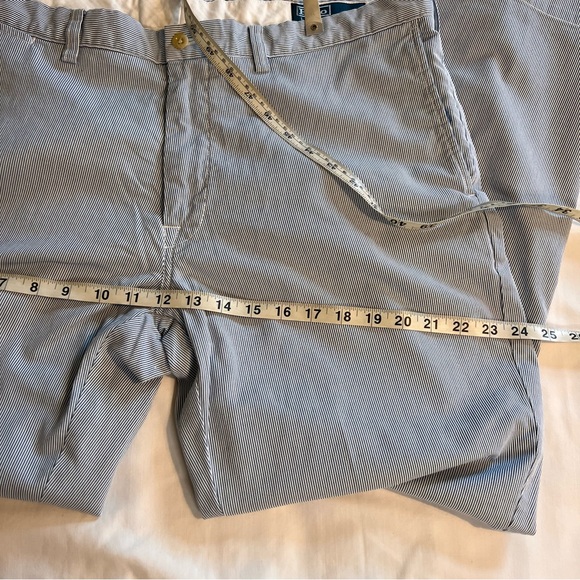Vintage Polo Ralph Lauren Pinstripe Seersucker Cotton Blue Preppy Pants 38/30 - Picture 9 of 13